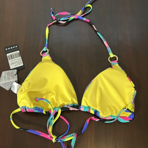 RELLECIGA Women's Cheeky Bikini Bottom Push up Triangle Bikini Swimsuit Neon - Picture 7 of 15